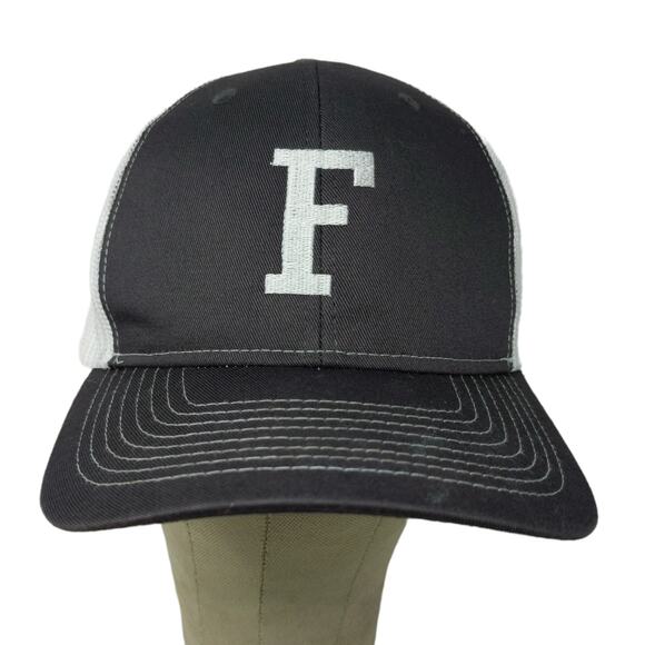 Pacific Essentials Snapback Meshback Hat Black White Embroidered F One Size - Picture 1 of 9